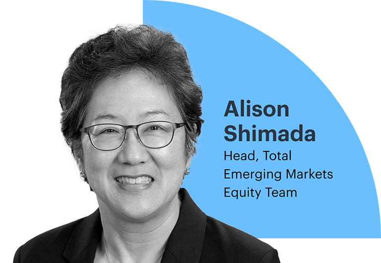 Headshot of Alison Shimada, Head of Allspring’s Total Emerging Markets Equity team.